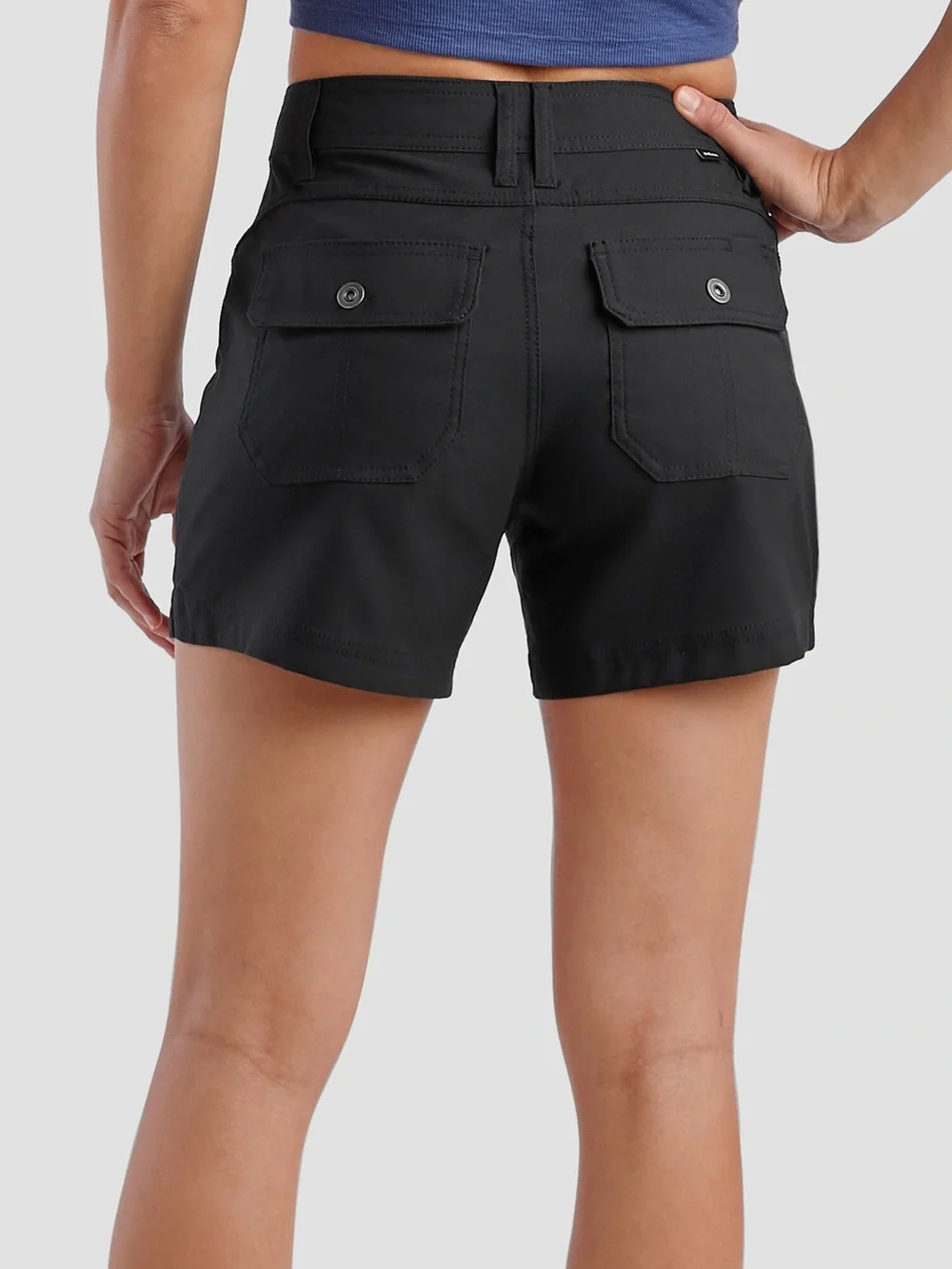 PrAna Egress Eco Mid Rise Outdoor Cargo Pocket Shorts Black Title Nine Size 14